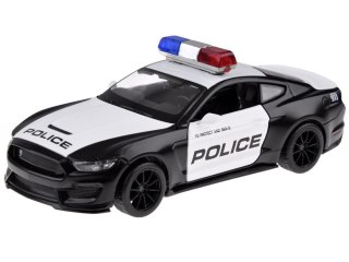 Auto metalowe POLICJA Ford Shelby GT350 skala 1:32 światła koguty