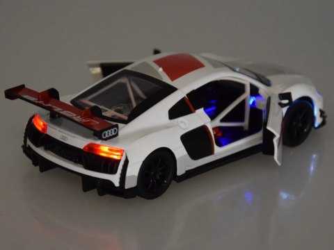 Auto metalowe model sportowe Audi R8 LMS skala 1:32 dźwięki światła