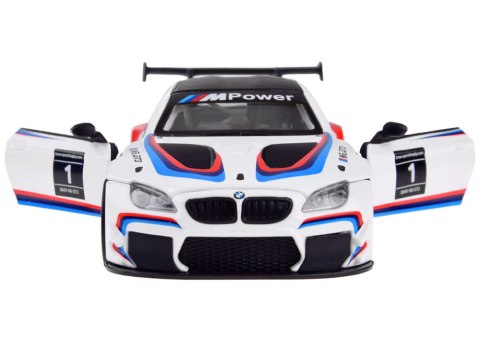 Auto metalowe model sportowe BMW M6 GT3 skala 1:32 światło dźwięk