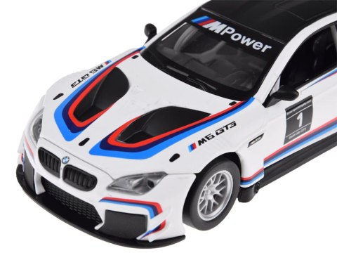 Auto metalowe model sportowe BMW M6 GT3 skala 1:32 światło dźwięk