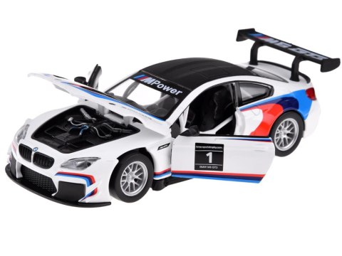 Auto metalowe model sportowe BMW M6 GT3 skala 1:32 światło dźwięk