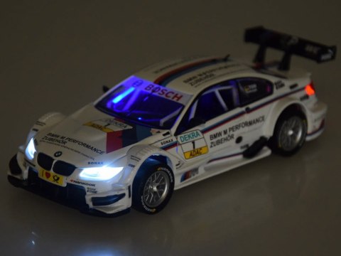 Auto metalowe sportowy model BMW M3 DTM skala 1:32 dźwięki światła