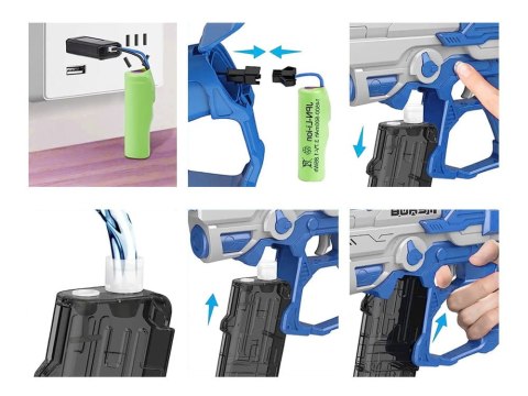 Elektryczny PISTOLET na wodę SIKAWKA z dalekim zasięgiem zasięg 9m