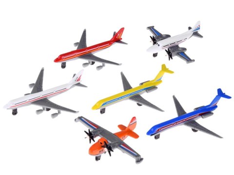 Metalowe SAMOLOTY pasażerskie 6-sztuk