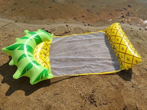 Dmuchany materac Hamak wodny siatka, model ananas na basen i plażę