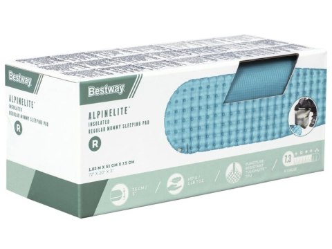Karimata pod śpiwór AlpineLite Regular Mummy 183x51x7,5 cm Bestway 69612