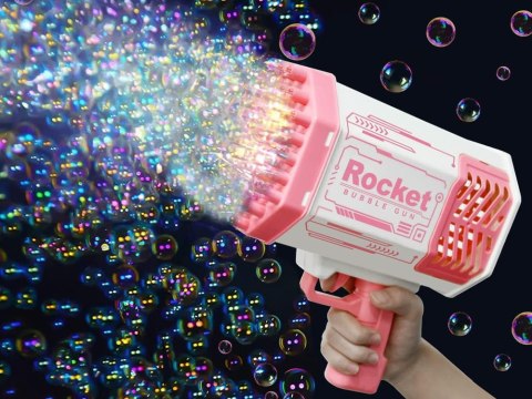 Maszynka Pistolet bańki mydlane światło + płyn