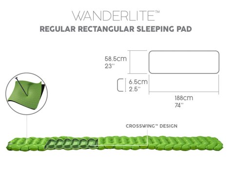 Materac karimata pod śpiwór WanderLite 188 x 58,5 x 6,5 cm Bestway 69615