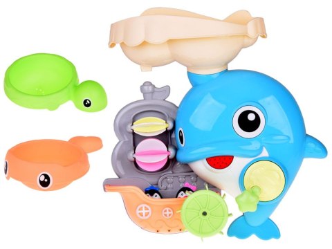 Wesoły Delfin zabawka do kąpieli + łódka z pingwinami