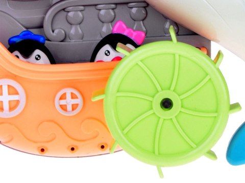 Wesoły Delfin zabawka do kąpieli + łódka z pingwinami