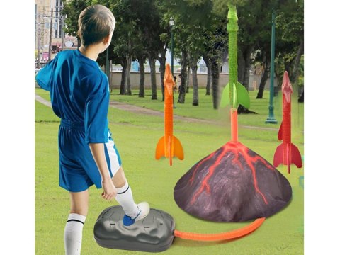 Zestaw Wulkan Wyrzutnia Dinozaurów rakieta armata katapulta