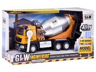 Auto budowlane Betoniarka samochód z dźwiękiem i światłem