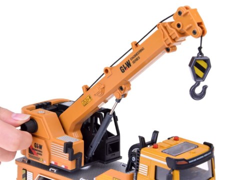 Auto budowlane Dźwig samochód z dźwiękiem i światłem