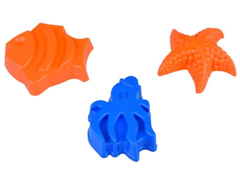 Duży Zestaw do Piasku wiaderko grabki kołowrotek foremki 9-elementów