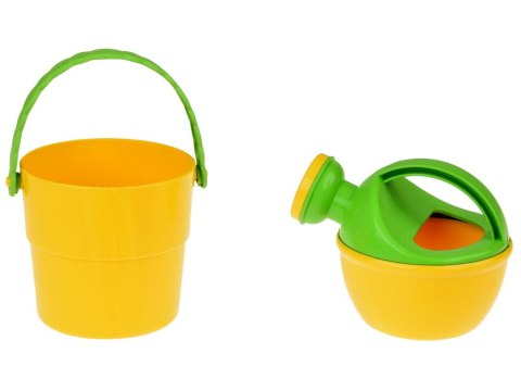 Duży Zestaw do Piasku wiaderko grabki kołowrotek foremki 9-elementów