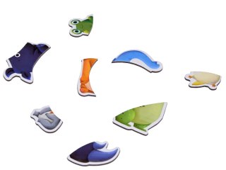 Tablica magnetyczna 2w1 do rysowania układanka puzzle magnetyczne zwierzątka