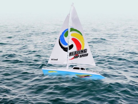 Zdalnie sterowany Jacht żaglowy Żaglówka na pilota koło sterowe