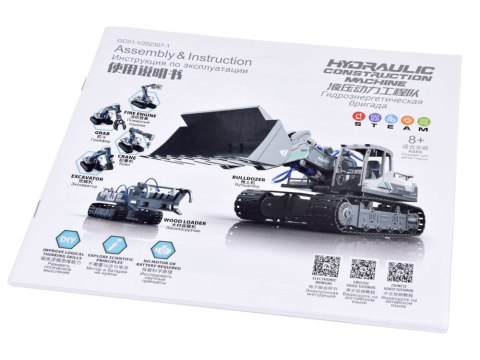 Zestaw 3w1 zbuduj Maszyny Budowlane Koparka Dźwig Ładowarka 168el