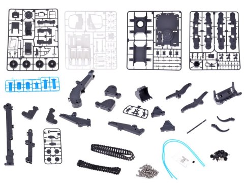 Zestaw 3w1 zbuduj Maszyny Budowlane Koparka Dźwig Ładowarka 168el