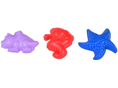 Zestaw zabawki do piasku wiaderko foremki grabki