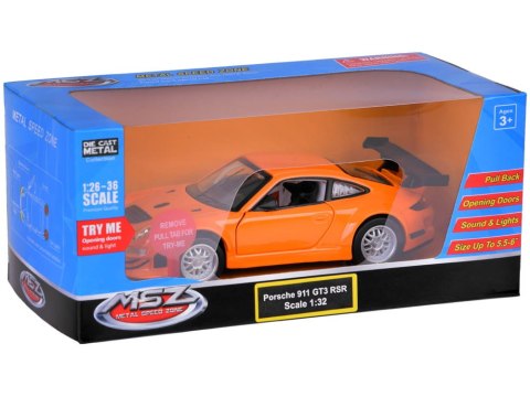 Auto metalowe model Porshe 911 GT3 RSR 1:32 światło dźwięk kolekcja