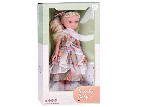 Elegancka LALKA w falbaniastej sukience jak z bajki