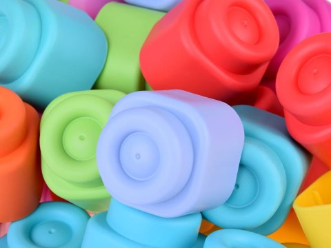 Gumowe Kolorowe Miękkie klocki 36 ele pierwsze klocki dla dziecka
