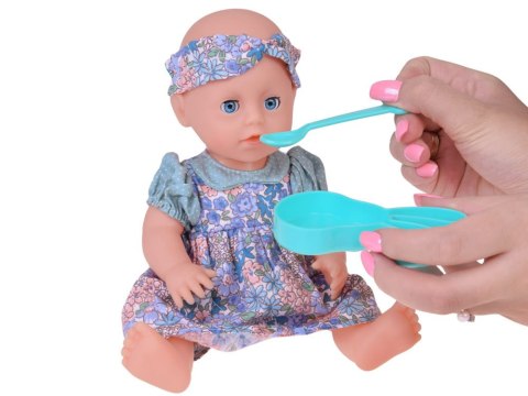 Zestaw Gumowa Lalka BOBAS + akcesoria + pije + sika + rusza oczami