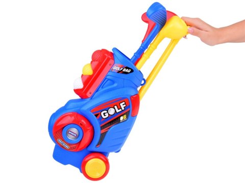 Zestaw do gry Mini Golf kije + piłki + stojak na kółkach
