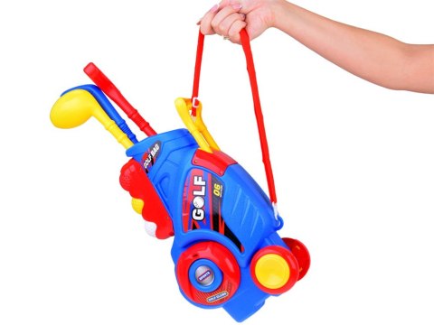 Zestaw do gry Mini Golf kije + piłki + stojak na kółkach