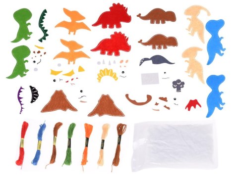 Zestaw do szycia Dinozaury zrób to sam świat dinozaurów filcowy