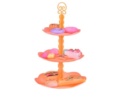 Zestaw herbaciany owocowe filiżanki talerzyki w kuferku 36 ele.