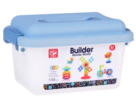 Zestaw kolorowe Klocki konstrukcyjne 3D 140 elementów dla dzieci