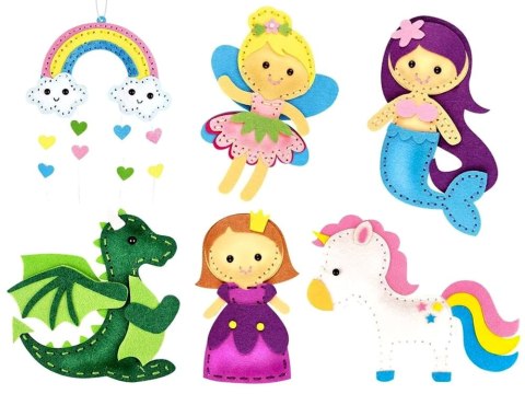 Zestaw kreatywny zrób to sam świat bajek filcowy zestaw