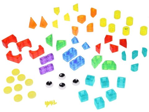 Klocki magnetyczne 3D Podświetlane klocki magnetyczne 64 elementy