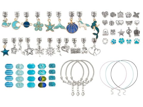 Koraliki w szkatułce zawieszki charmsy zrób to sam bransoletka