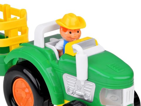 Traktor z przyczepą Farmer i zwierzątka dźwięk + światło