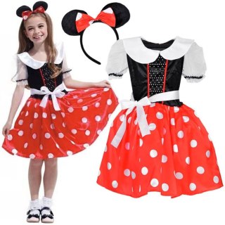 Uroczy Kostium Strój Myszki Minnie dla Dziewczynki przebranie L/XL
