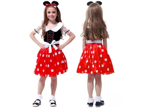 Uroczy Kostium Strój Myszki Minnie dla Dziewczynki przebranie L/XL