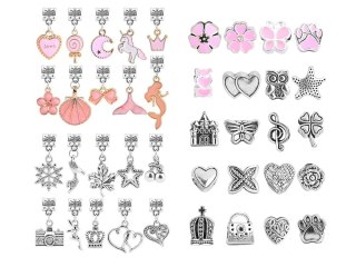 Zestaw Koraliki + zawieszki + bransoletki Prezentowe opakowanie