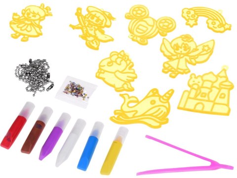 Zestaw kreatywny do tworzenia breloczków Zrób to Sam Szablony Farby