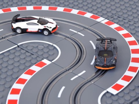 Bugatti Wyścigowy Tor z Klocków 2 Auta na Pilota! Super zabawa