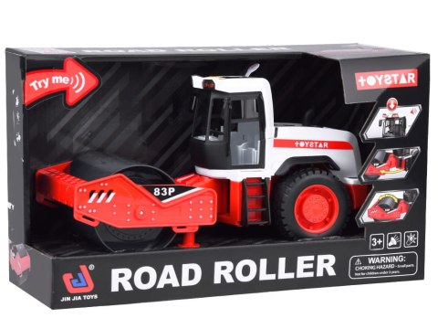 Duży walec drogowy z napędem efekty dźwiękowe świetlne