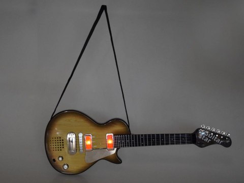 Gitara elektryczna zabawka dla dziecka melodie światło + pasek