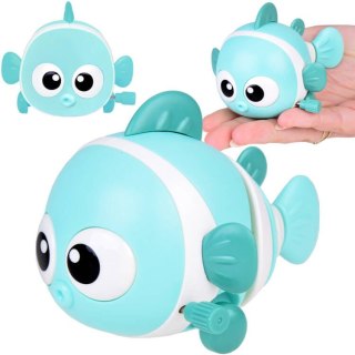 Kolorowa Rybka nakręcana jeżdżąca błazenek ruchomy ogonek