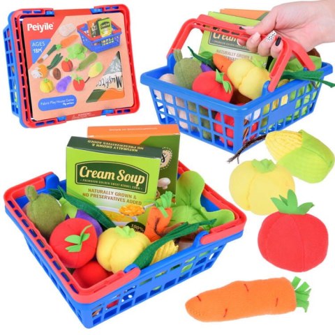 Koszyk z warzywami Miękkie Pluszowe Warzywa Zabawa Sklep Gotowanie