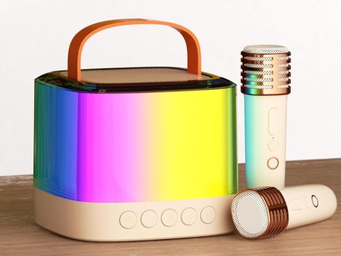 Mikrofony z głośnikiem bezprzewodowy + bluetooth + 2 mikrofony