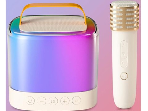 Mikrofony z głośnikiem bezprzewodowy + bluetooth + 2 mikrofony