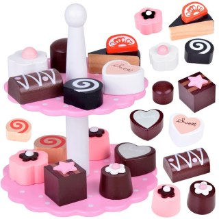 Uroczy Drewniany zestaw Patera z Ciasteczkami zabawa w cukiernika