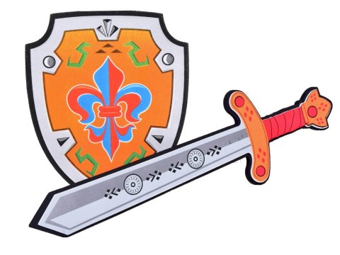 Zestaw dla Rycerza Piankowa Tarcza Miecz piankowy godło Lilia